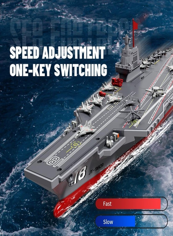 SNACKTANT RC Boats for Kids 8-12, 16-inch Warship Battleship Aircraft Carrier with 2 Rechargeable Batteries, 15mph High Speed Remote Control Military Ship for Pool & Lake, Exhibits Model Gift for Boys - Image 3